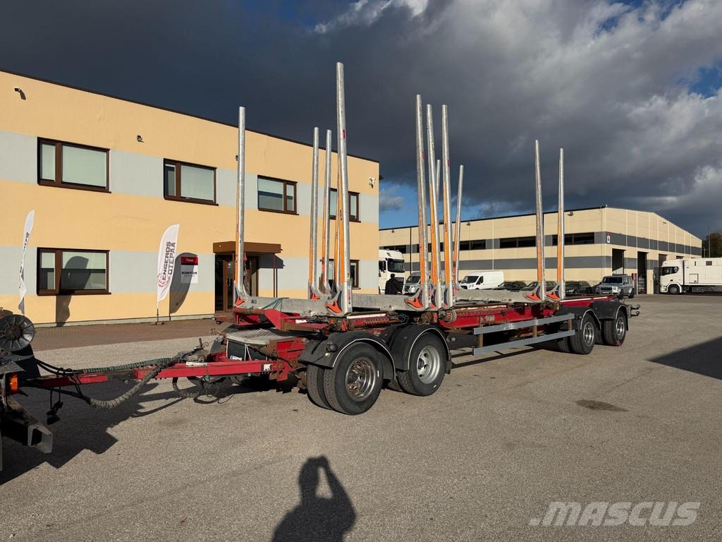 Närko 4 AXLE + AXLE LIFTING + SLIDING TIMBER POST Прицепы Лесовозы