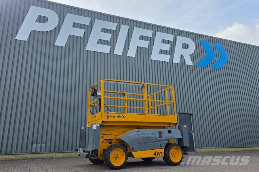 Haulotte COMPACT 10DX Diesel, 4x4 Drive, 10.2m Working Heig Nacelle ciseaux