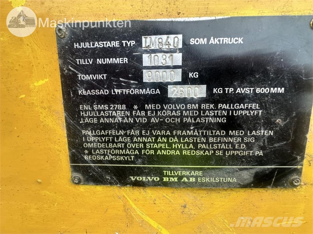 Volvo BM TM 840 Колесни товарачи