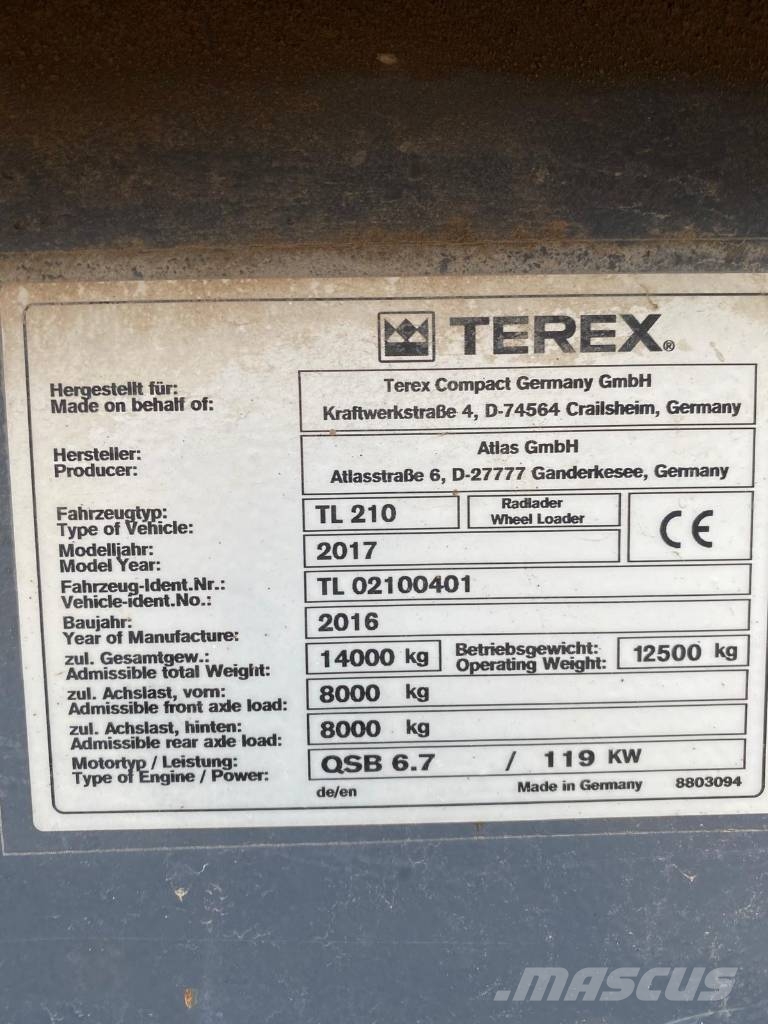 Terex TL 210 Cargadoras sobre ruedas