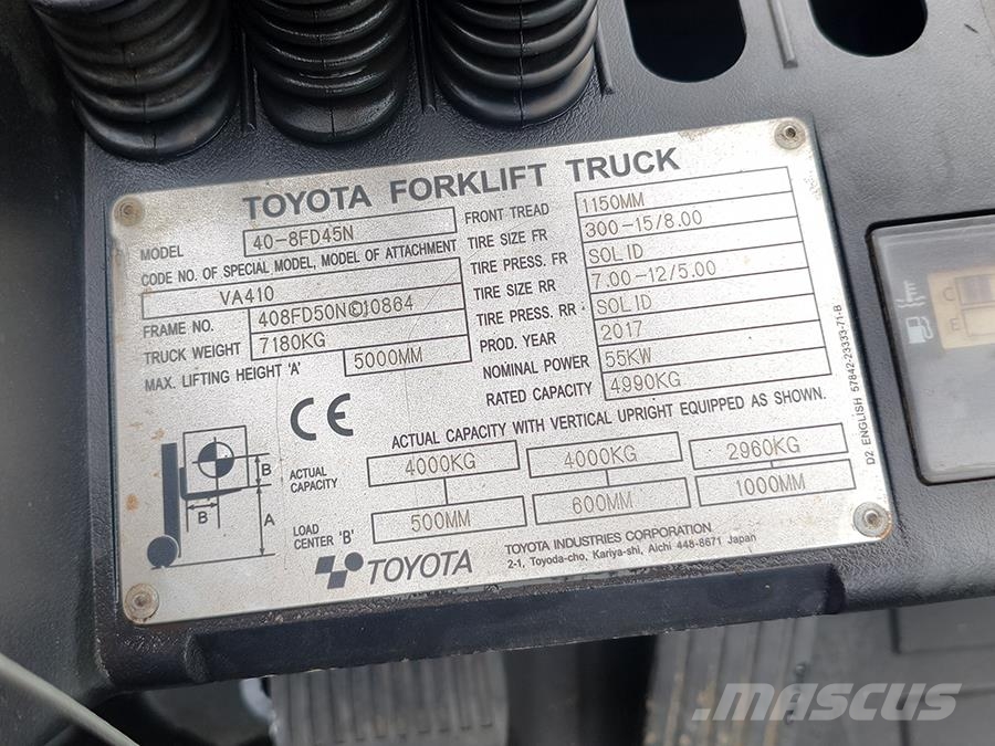 Toyota 40-8FD45N Diesel forklifts