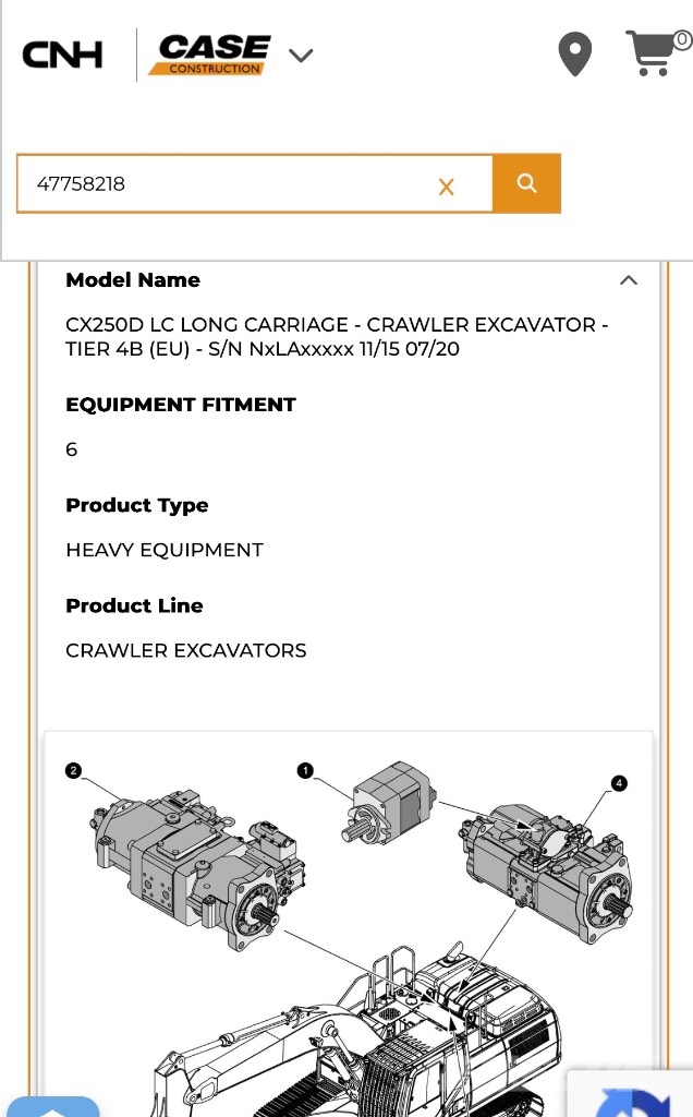 CASE CX 210 D هيدروليات