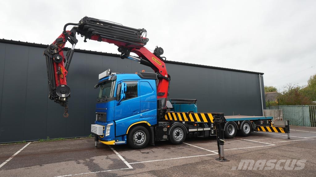 Volvo FH 540 8x2 flatbed truck with Palfinger PK 92002 c Prime Movers