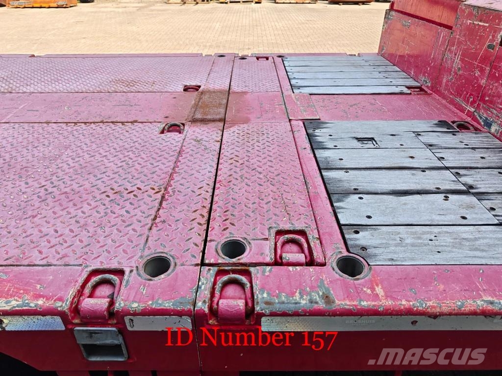 Broshuis 4 SLA-18-48 5.4 Meter extandable 12 Tons SL axles نصف مقطورة مسطحة منخفضة