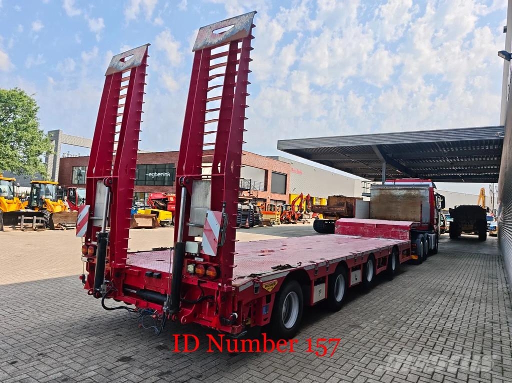 Broshuis 4 SLA-18-48 5.4 Meter extandable 12 Tons SL axles نصف مقطورة مسطحة منخفضة