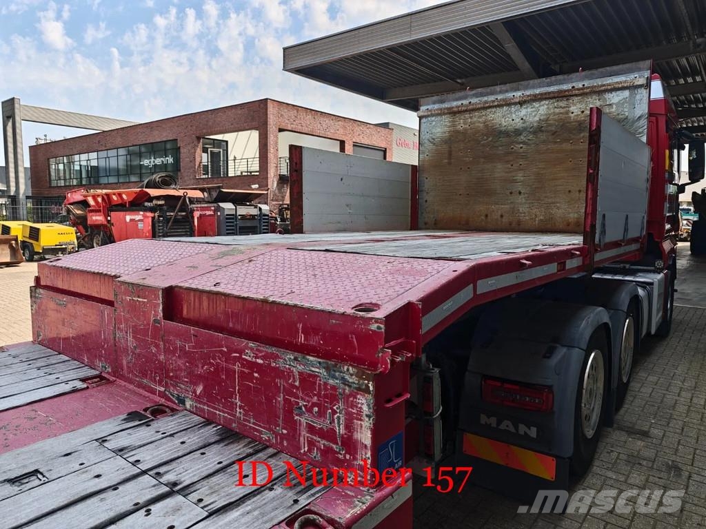 Broshuis 4 SLA-18-48 5.4 Meter extandable 12 Tons SL axles نصف مقطورة مسطحة منخفضة