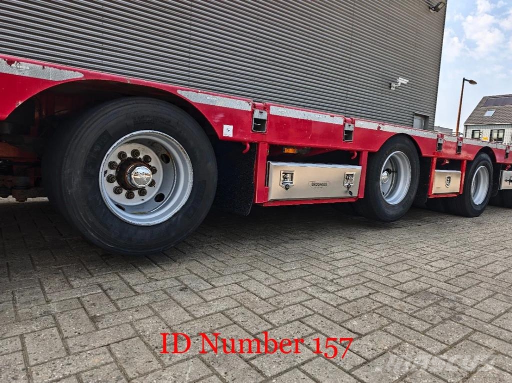 Broshuis 4 SLA-18-48 5.4 Meter extandable 12 Tons SL axles نصف مقطورة مسطحة منخفضة