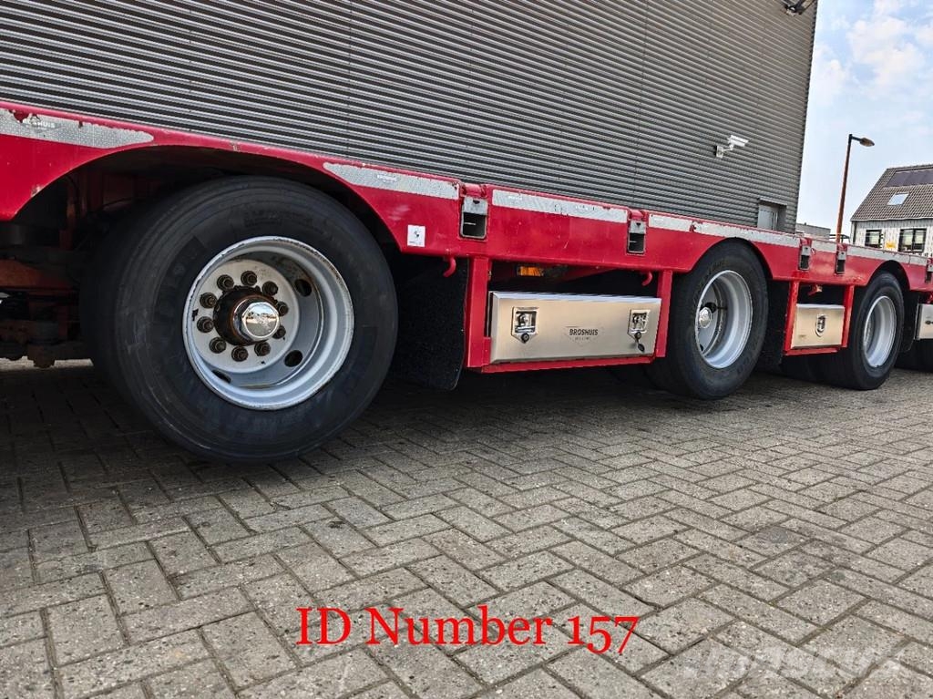Broshuis 4 SLA-18-48 5.4 Meter extandable 12 Tons SL axles نصف مقطورة مسطحة منخفضة