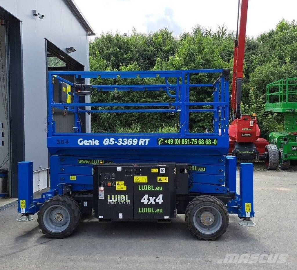 Genie GS 3369 RT, 4x4, 12m Scissor lift, Scherenbühne Nacelle ciseaux