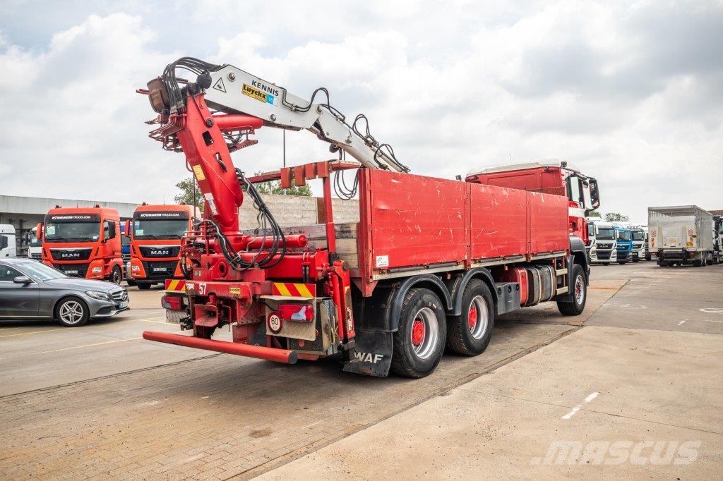 MAN TGS 33.360 BB + KENNIS 16 T/M -3XHYDR. 플랫베드/드롭사이드 트럭