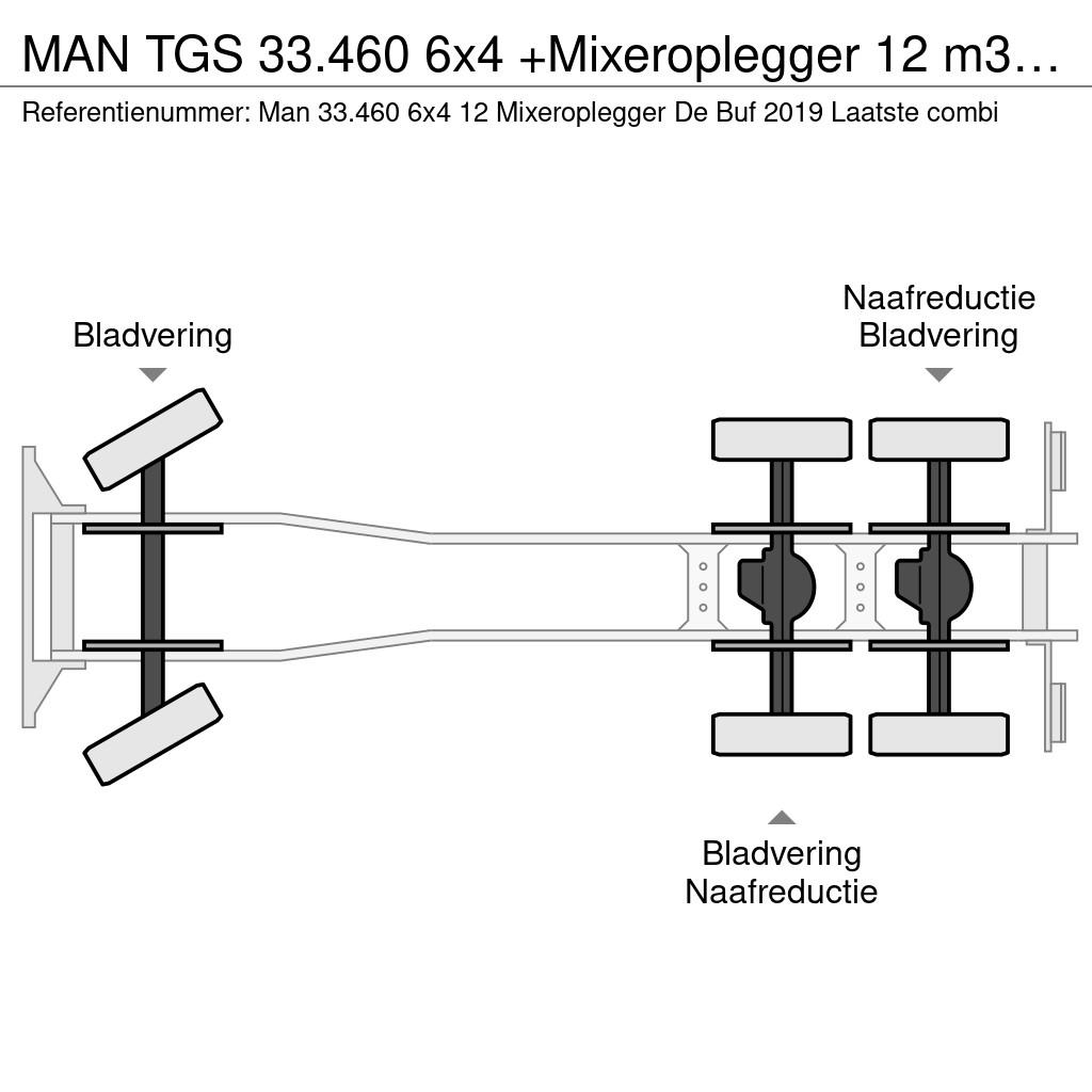 MAN TGS 33.460 6x4 +Mixeroplegger 12 m3 De Buf Euro 6 شاحنات خرسانة