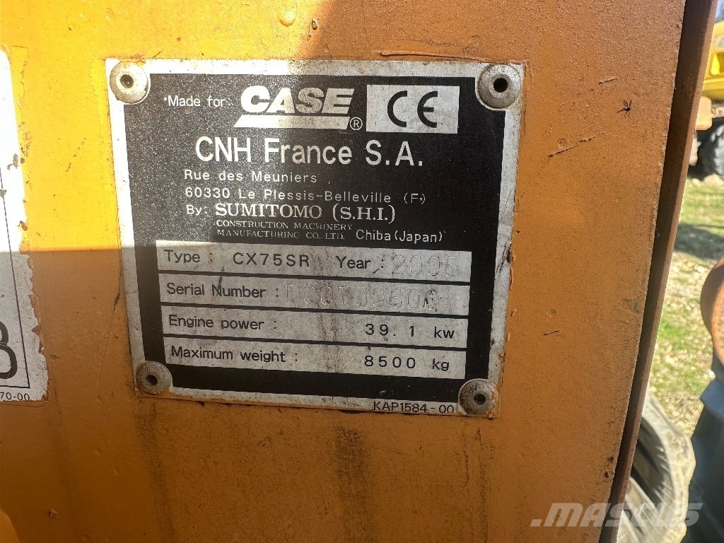 CASE CX 75 SR Midi rýpadla 7t - 12t