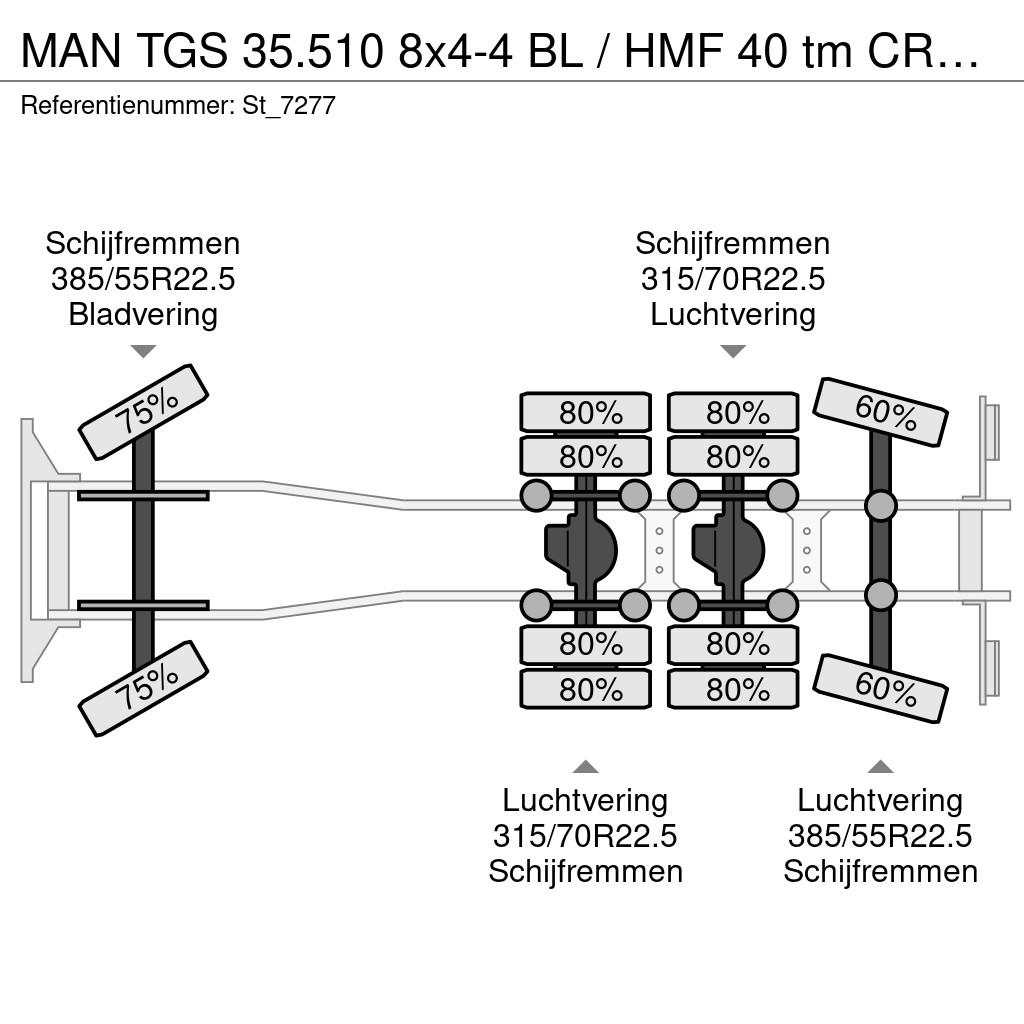 MAN TGS 35.510 8x4-4 BL / HMF 40 tm CRANE / KRAN Автокранове