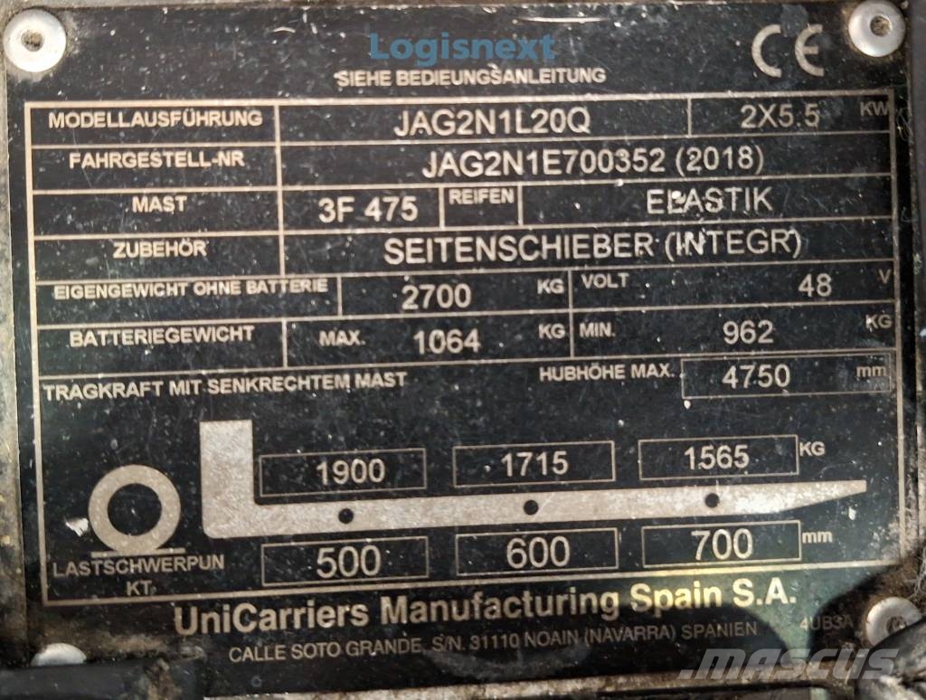 UniCarriers TX 3 20 L Elektrostapler