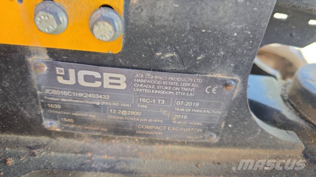 JCB 16 C-1 T3 Mini ekskavatoriai < 7 t