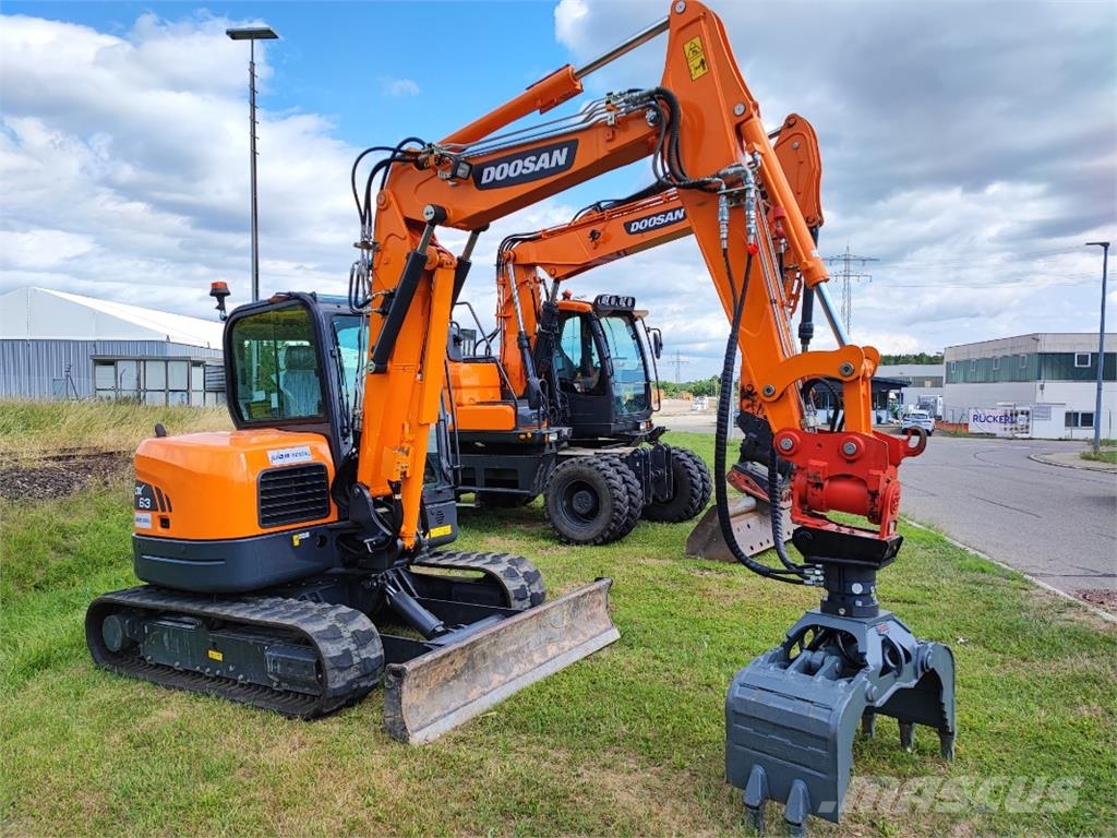 Doosan Doosen DX63-3 Verstellausleger Kettenbagger Minigraafmachines < 7t
