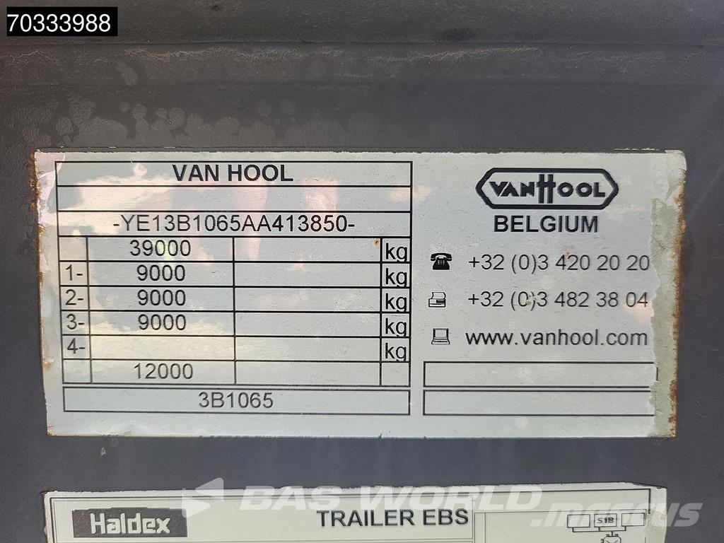 Van Hool Steillader 90% 20ft Kip Remote Control Lift Axle B Containerframe semi-trailers