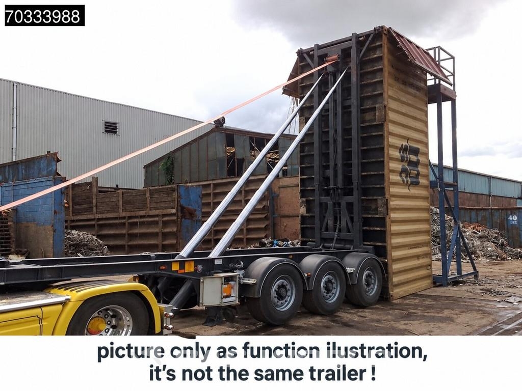 Van Hool Steillader 90% 20ft Kip Remote Control Lift Axle B Semi remorque porte container