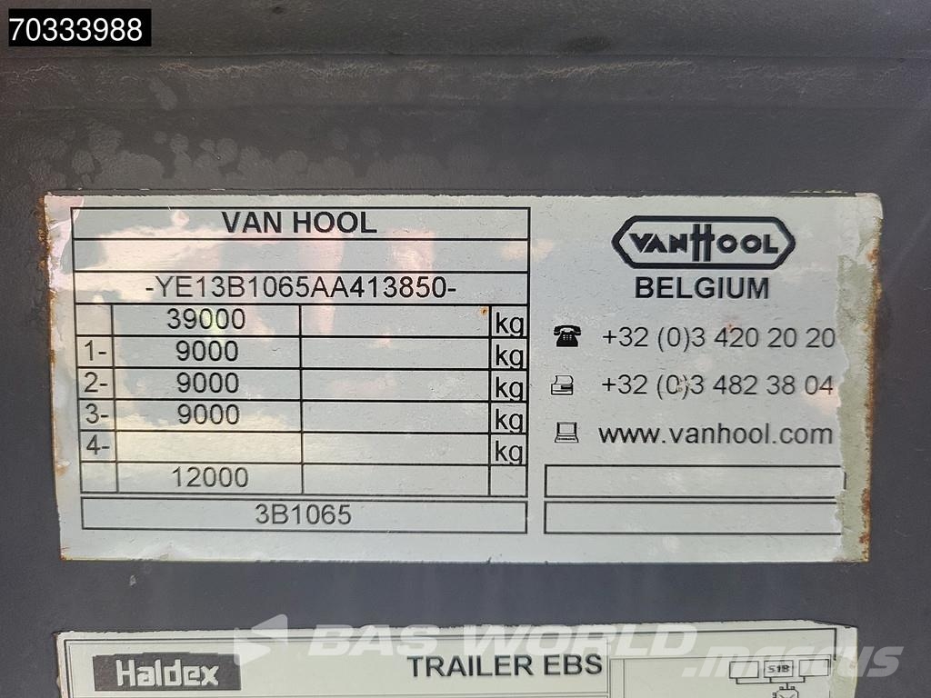 Van Hool Steillader 90% 20ft Kip Remote Control Lift Axle B 貨櫃框架半拖車