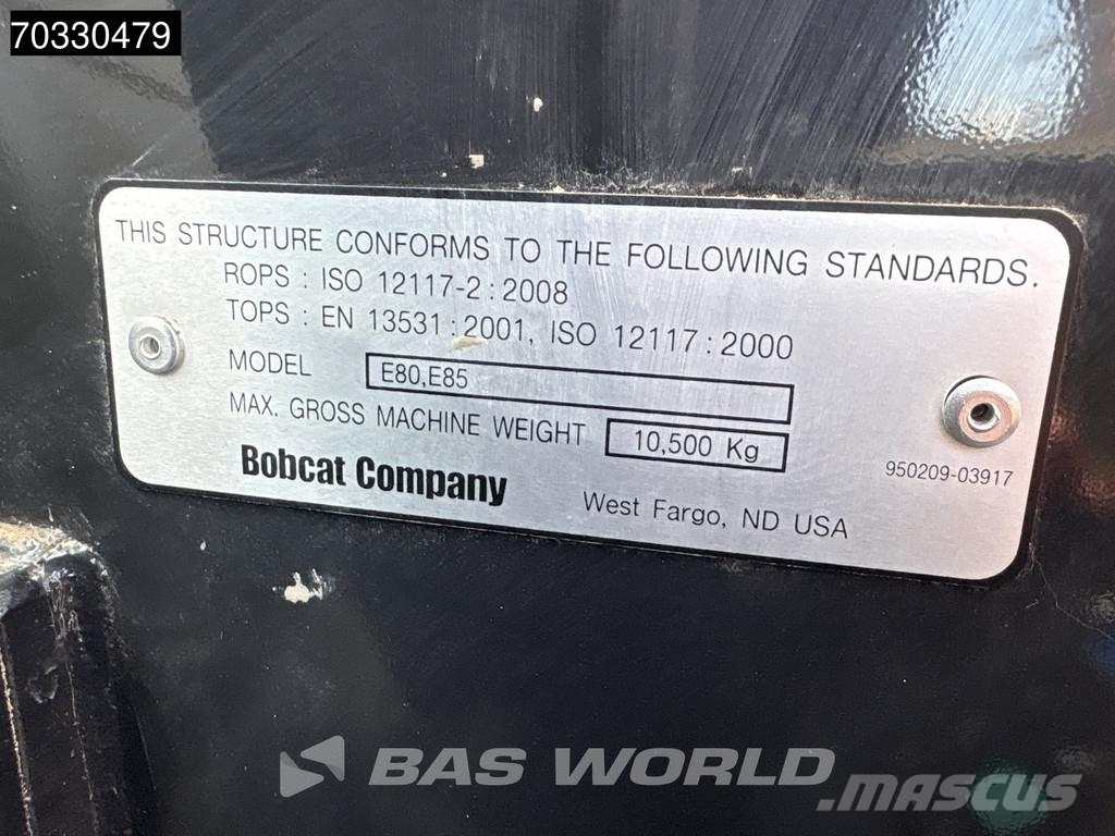 Bobcat E85 Verstelausleger - Klima Mini bageri <7t