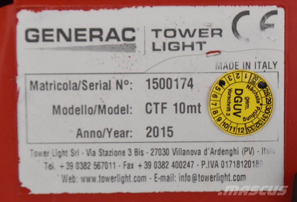 Generac Tower Light CTF 10 Mt Flutlichtmast ohne Motor Gradbeništvo - drugo