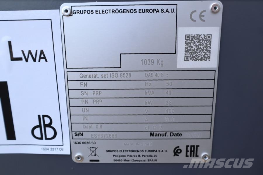 Atlas Copco QAS 40 ST3 Valid inspection, Diesel, 40 kVA Γεννήτριες ντίζελ