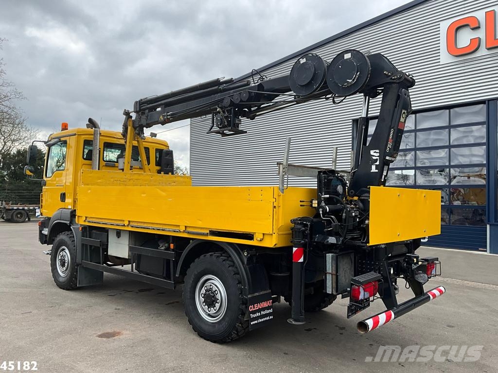 MAN TGM 13.290 4x4 Hiab 9 Tonmeter laadkraan Just 222. Visurgājēji celtņi