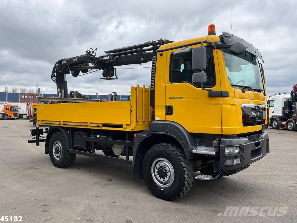 MAN TGM 13.290 4x4 Hiab 9 Tonmeter laadkraan Just 222. Visurgājēji celtņi