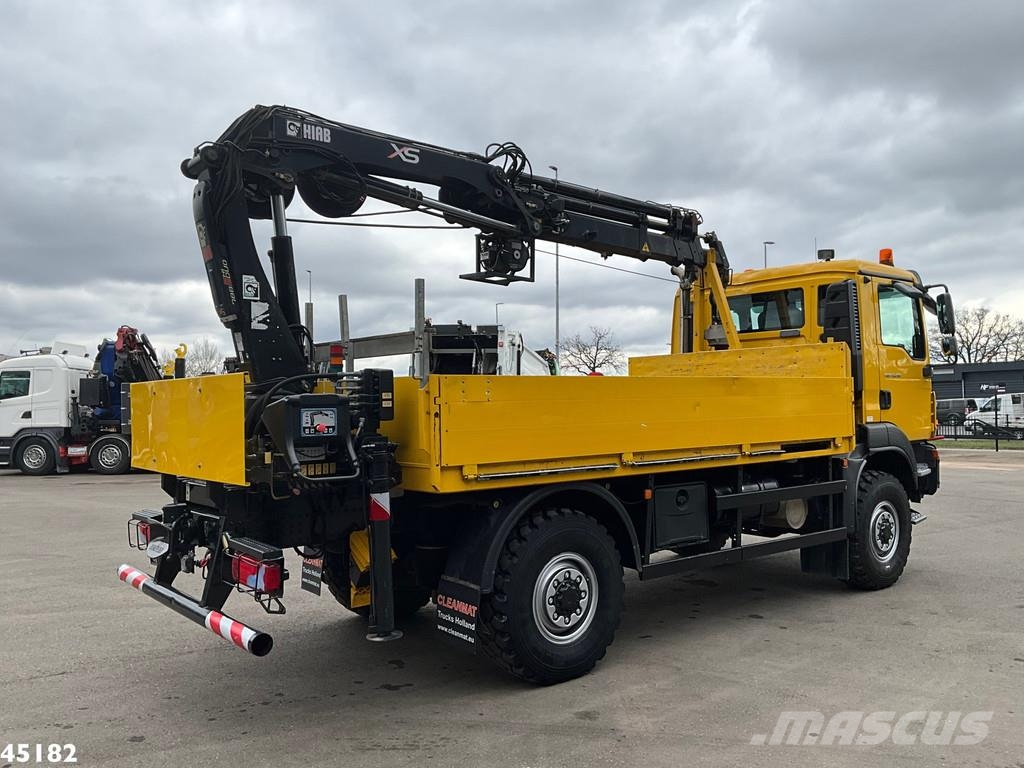 MAN TGM 13.290 4x4 Hiab 9 Tonmeter laadkraan Just 222. Visurgājēji celtņi