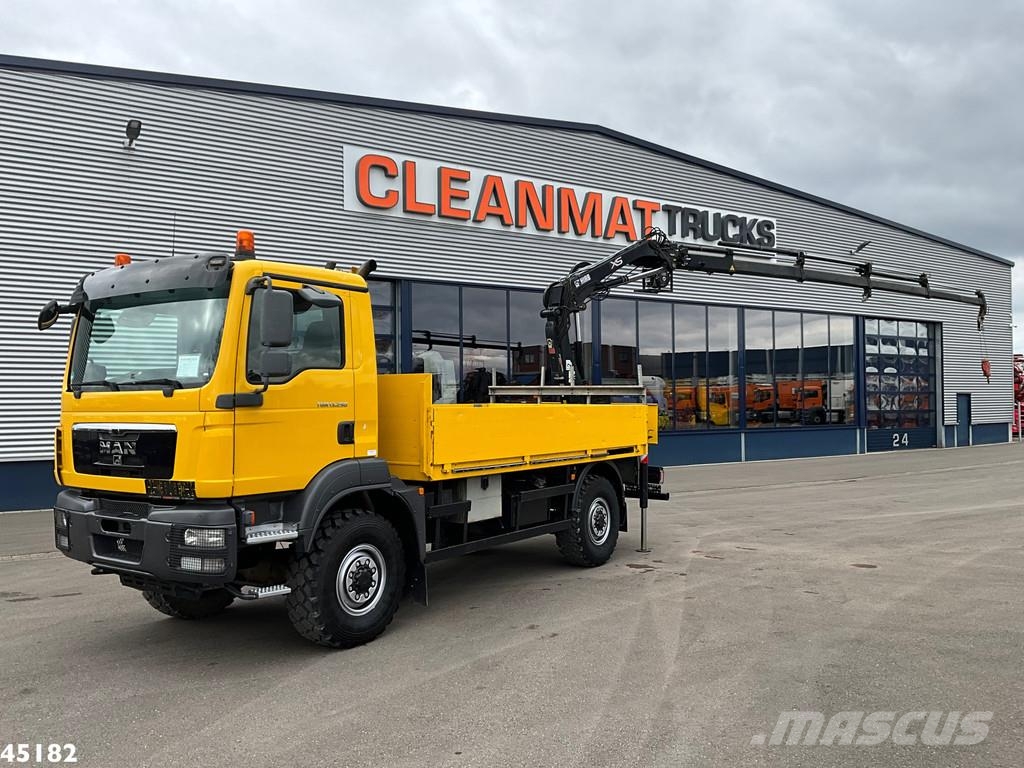 MAN TGM 13.290 4x4 Hiab 9 Tonmeter laadkraan Just 222. Visurgājēji celtņi