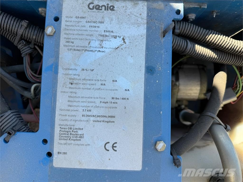 Genie GS-4047 Plataformas tijera