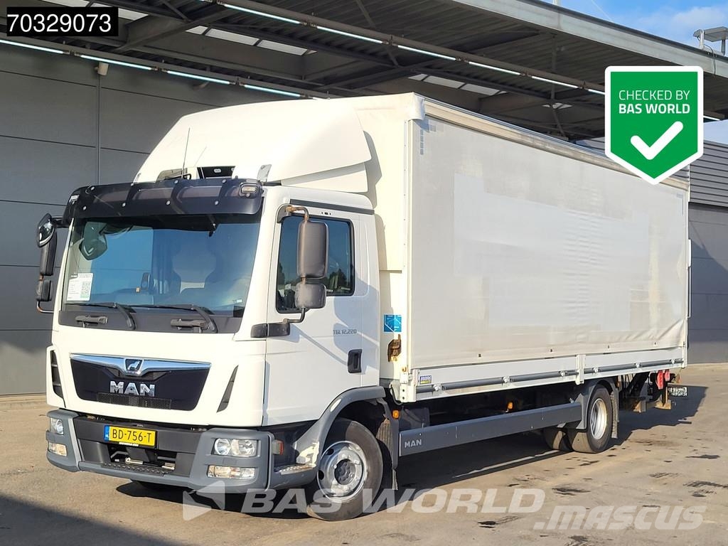 MAN TGL 12.220 4X2 12tons curtainsides 1000kg Ladebord Kamioni sa ciradom