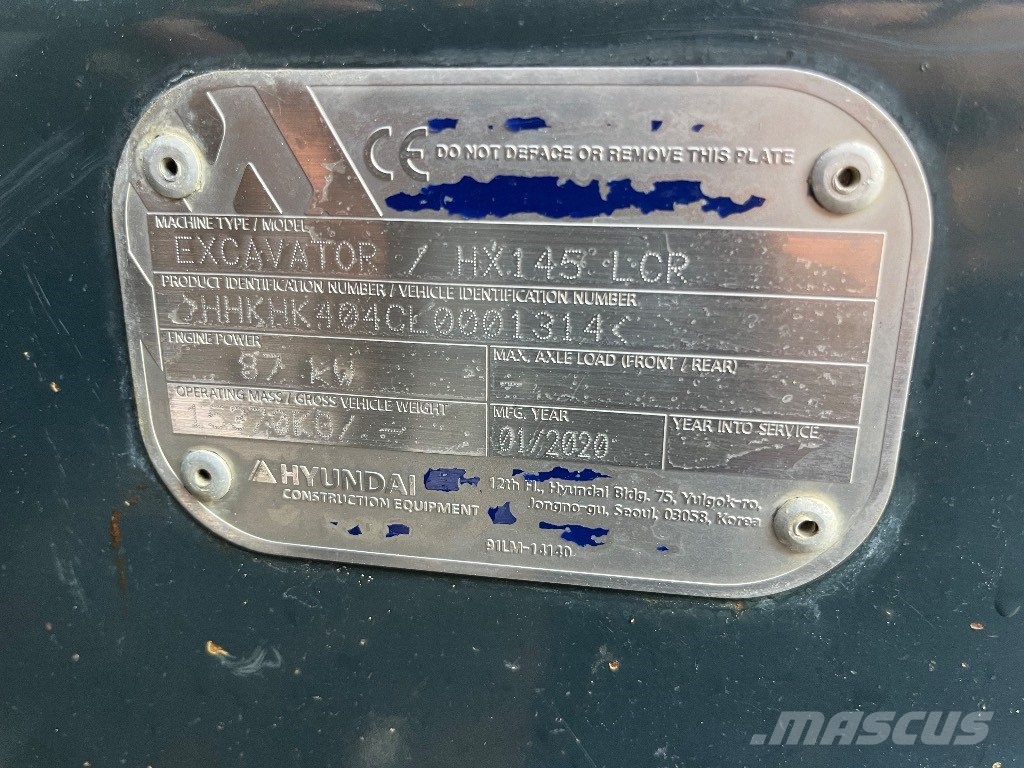 Hyundai HX 145 LCR Bagri goseničarji