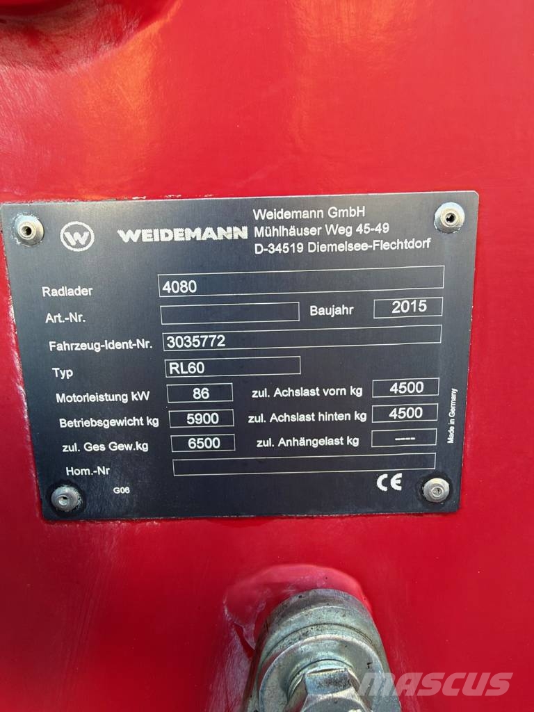 Weidemann 4080 Iekrāvēji uz riteņiem