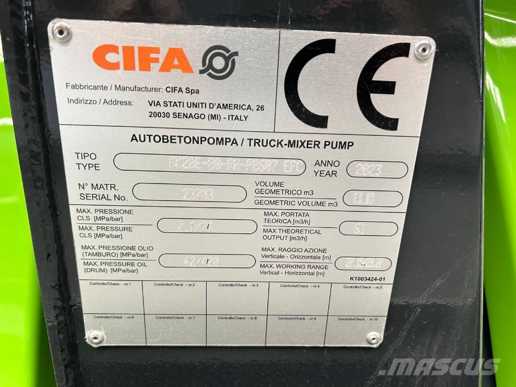 Cifa MK28L Betooni pumpautod