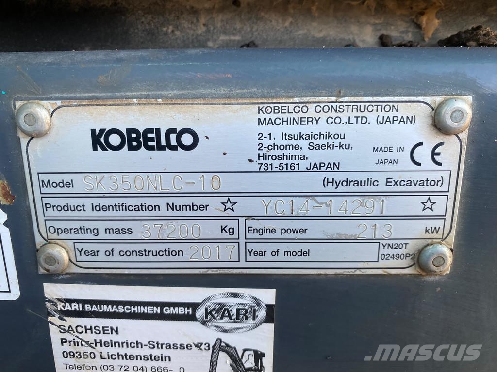Kobelco SK350 NLC-10 . Rupsgraafmachines