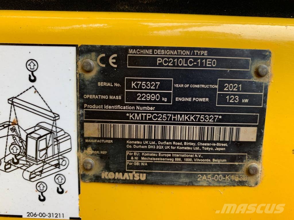 Komatsu PC210LC-11 Vikšriniai ekskavatoriai