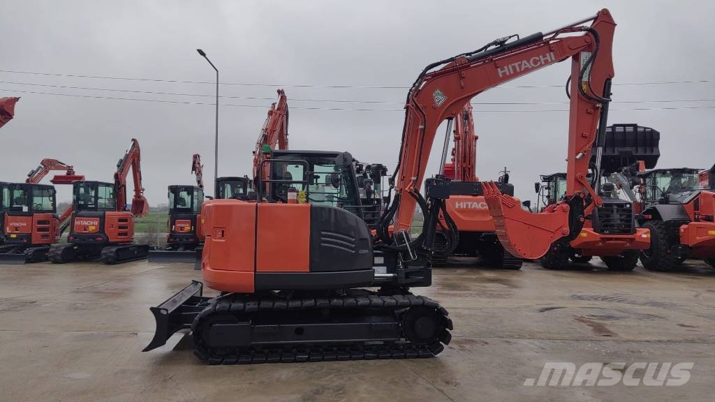 Hitachi ZX 85-6, 2023, 2.314H, Quick coupler+3 new buckets Escavadeiras Midi 7t - 12t
