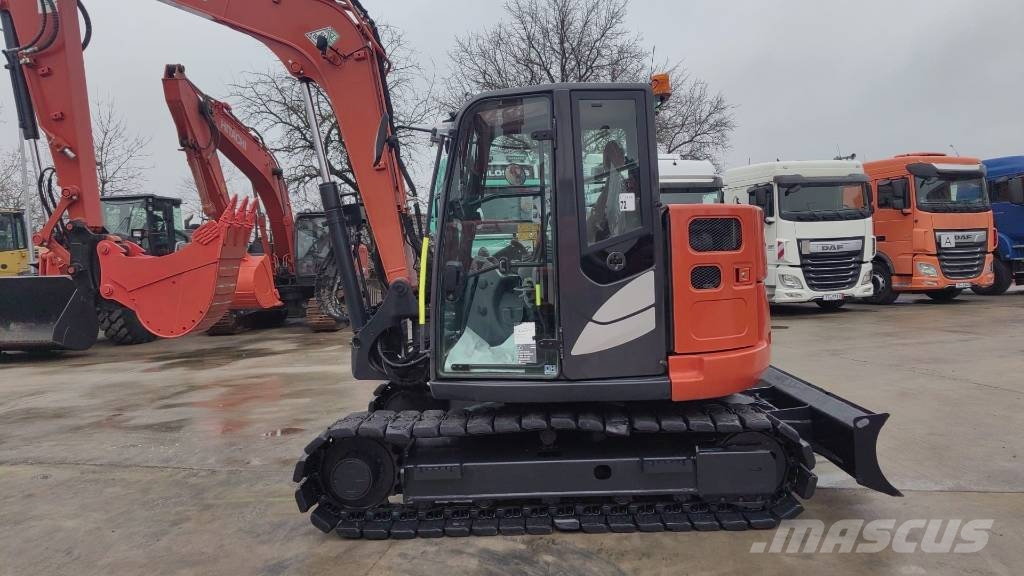Hitachi ZX 85-6, 2023, 2.314H, Quick coupler+3 new buckets Escavadeiras Midi 7t - 12t