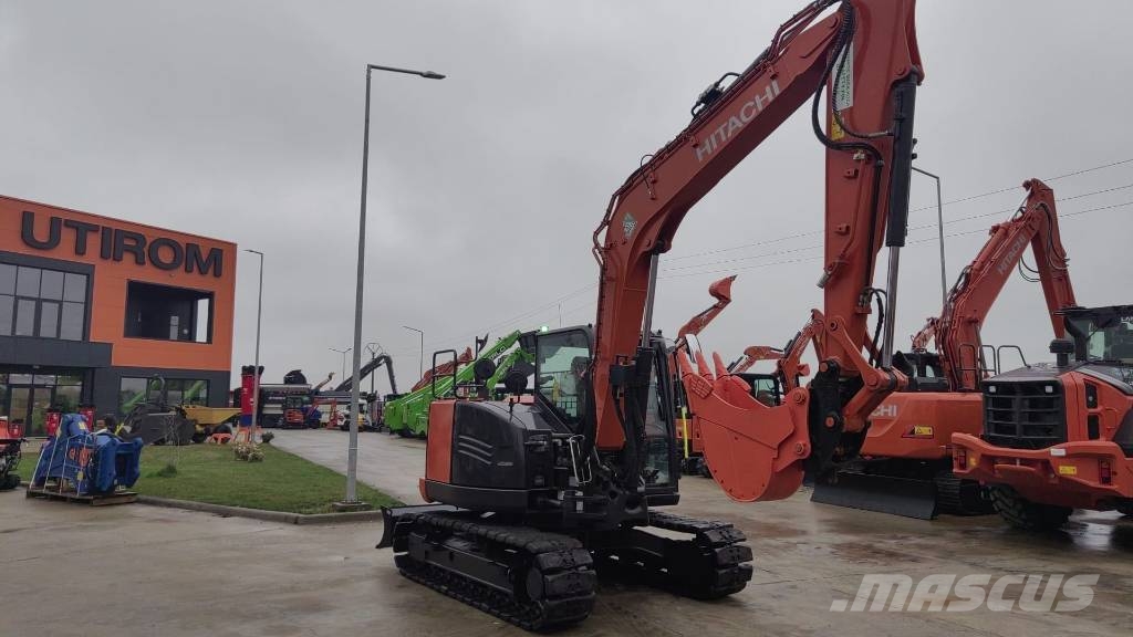 Hitachi ZX 85-6, 2023, 2.314H, Quick coupler+3 new buckets Escavadeiras Midi 7t - 12t
