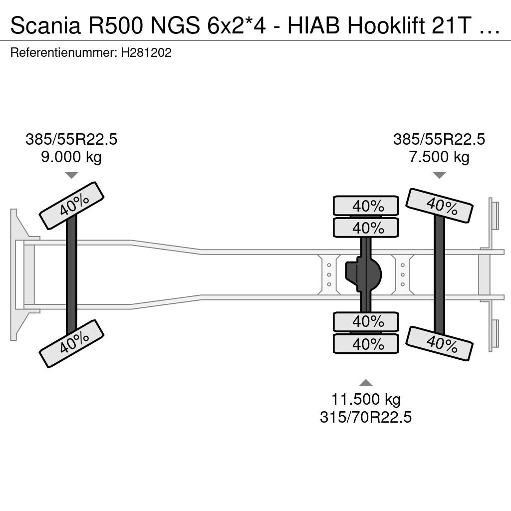 Scania R500 NGS 6x2*4 - HIAB Hooklift 21T - Retarder - St Camiones polibrazo