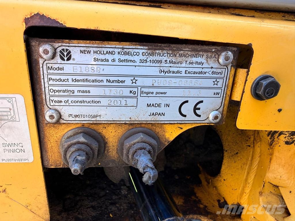 New Holland E18 SR E18 SR Mini excavators < 7t