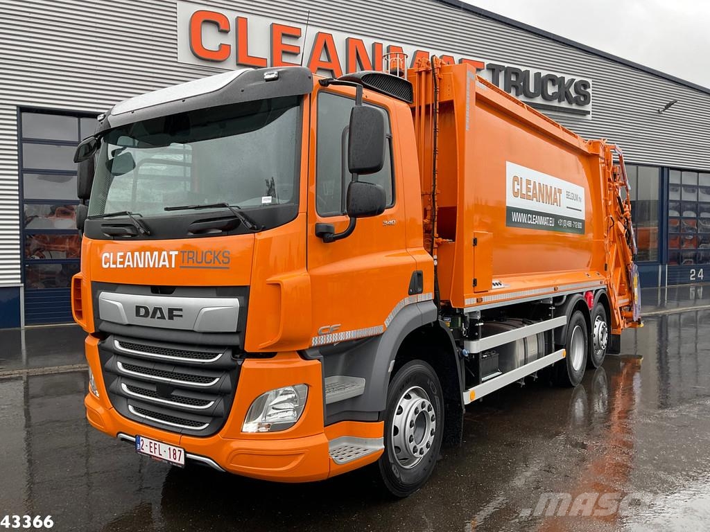 DAF FAN CF 340 VDK 22m³ AE Weighing system 폐기물 수거 트럭