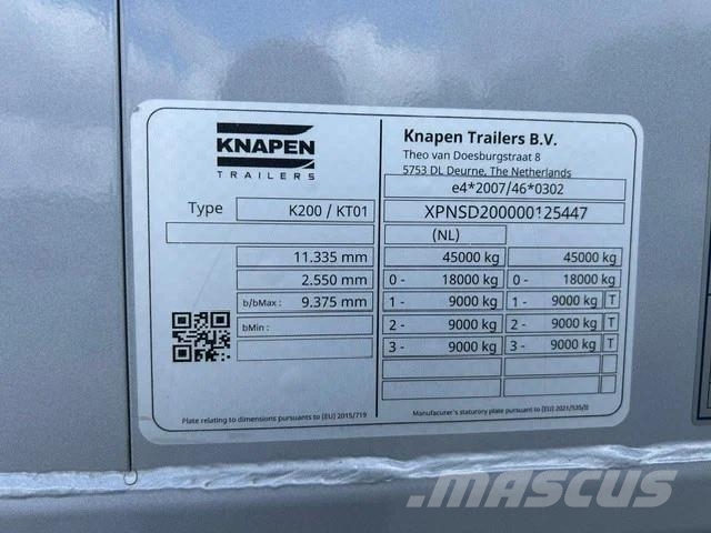 Knapen Trailers K200 - 70m3 Powersheet *Nieuw / Neu* Schuifvloeropleggers