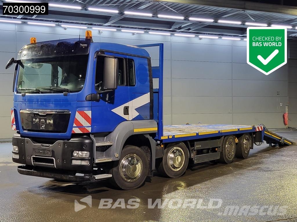 Rejection Exit Ramp Machine Man TGS 35.480 8X2 Machine transporter Hydraulic Ramps, 2011, Veghel ...