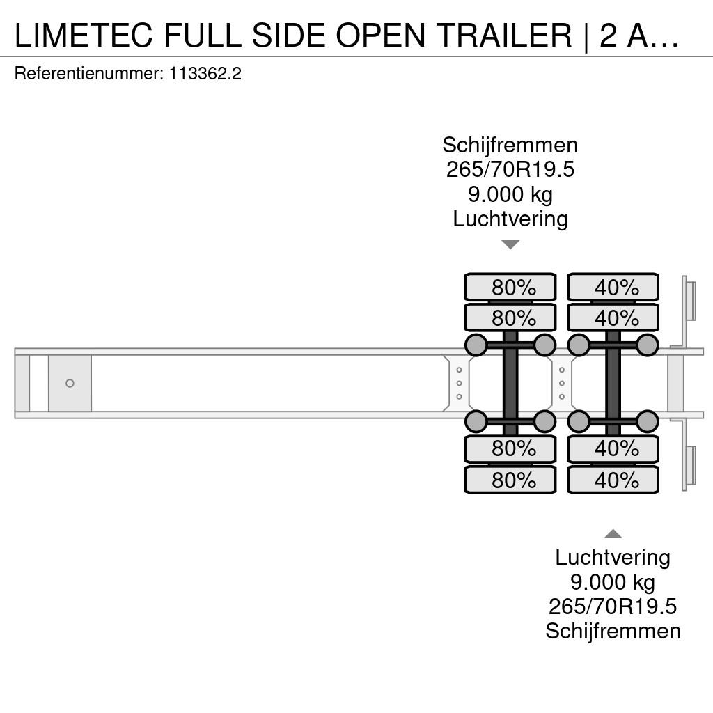 Limetec FULL SIDE OPEN TRAILER | 2 AXLE DOLLY | SPECIAL Gesloten opleggers