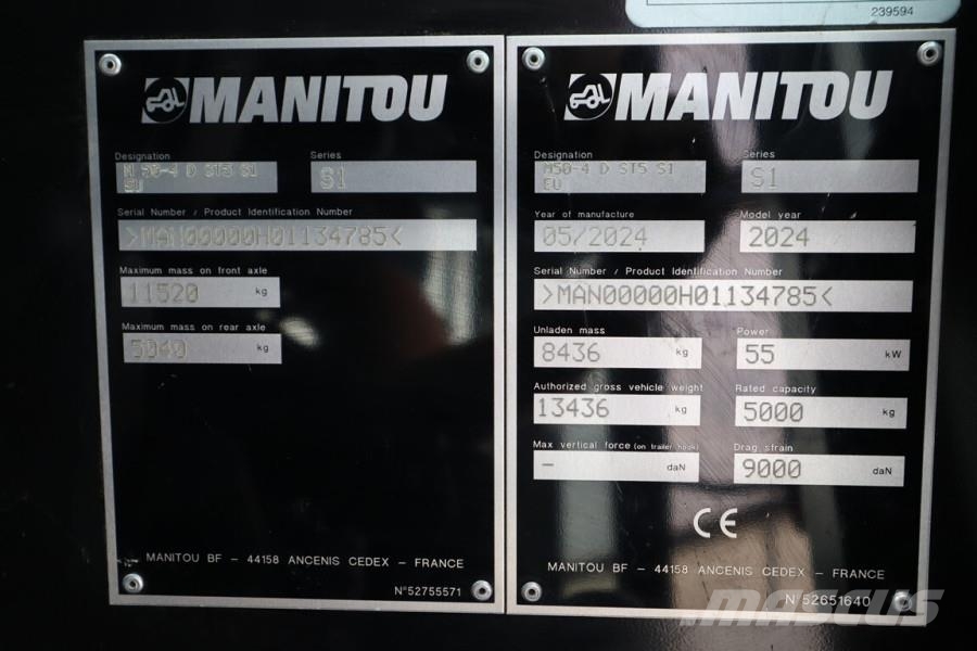 Manitou M50-4 Valid Inspection, Diesel, 4x4 Drive, 5t Capa شاحنات الطرق الوعرة