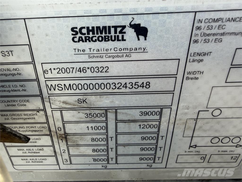 Schmitz Cargobull VIN 548 Poluprikolice sa ciradom