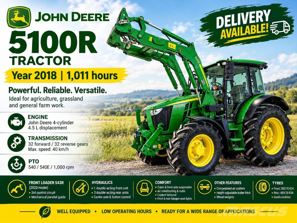 John Deere 5100 R Traktörler