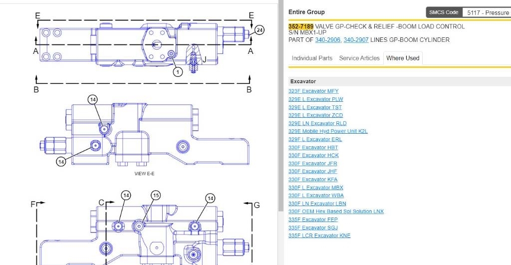 CAT Hydraulic Cylinder Boom-GP  341-2172 / 3412172 Hydraulik
